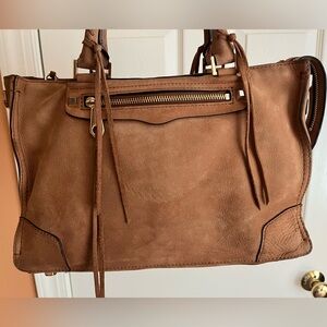 Rebecca Minkoff Regan brown suede satchel